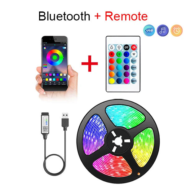 Bluetooth USB RGB LED Strip Light