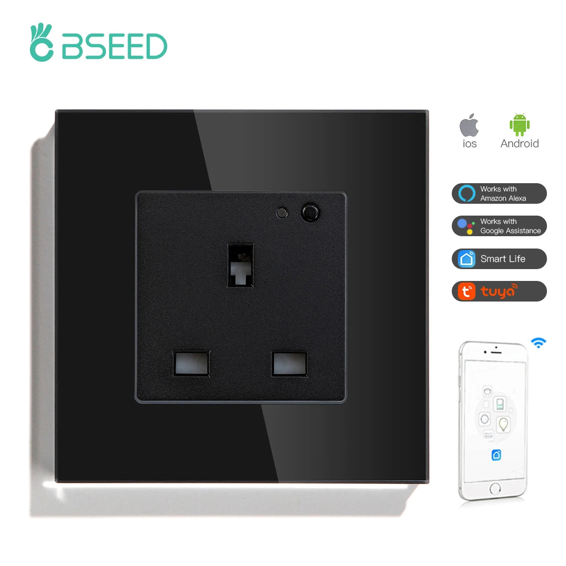 BSEED UK Standard Wall Socket Wifi