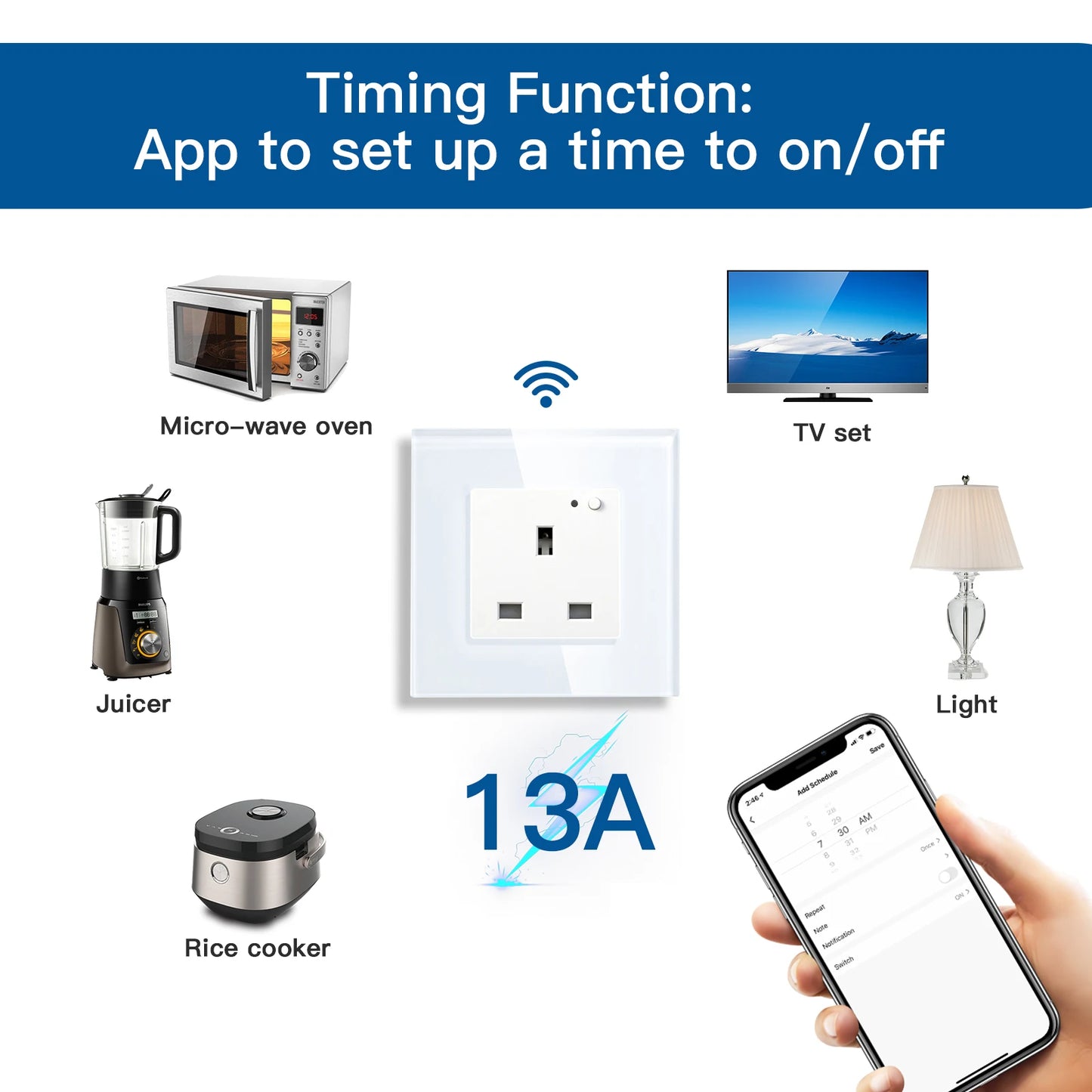 BSEED UK Standard Wall Socket Wifi