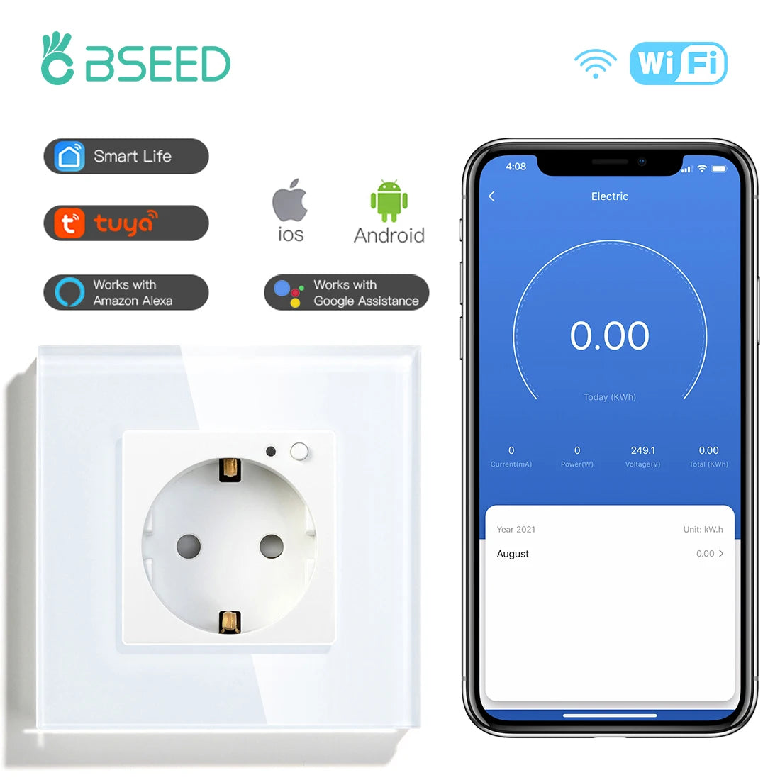 BSEED Wall Socket Wifi EU Standard