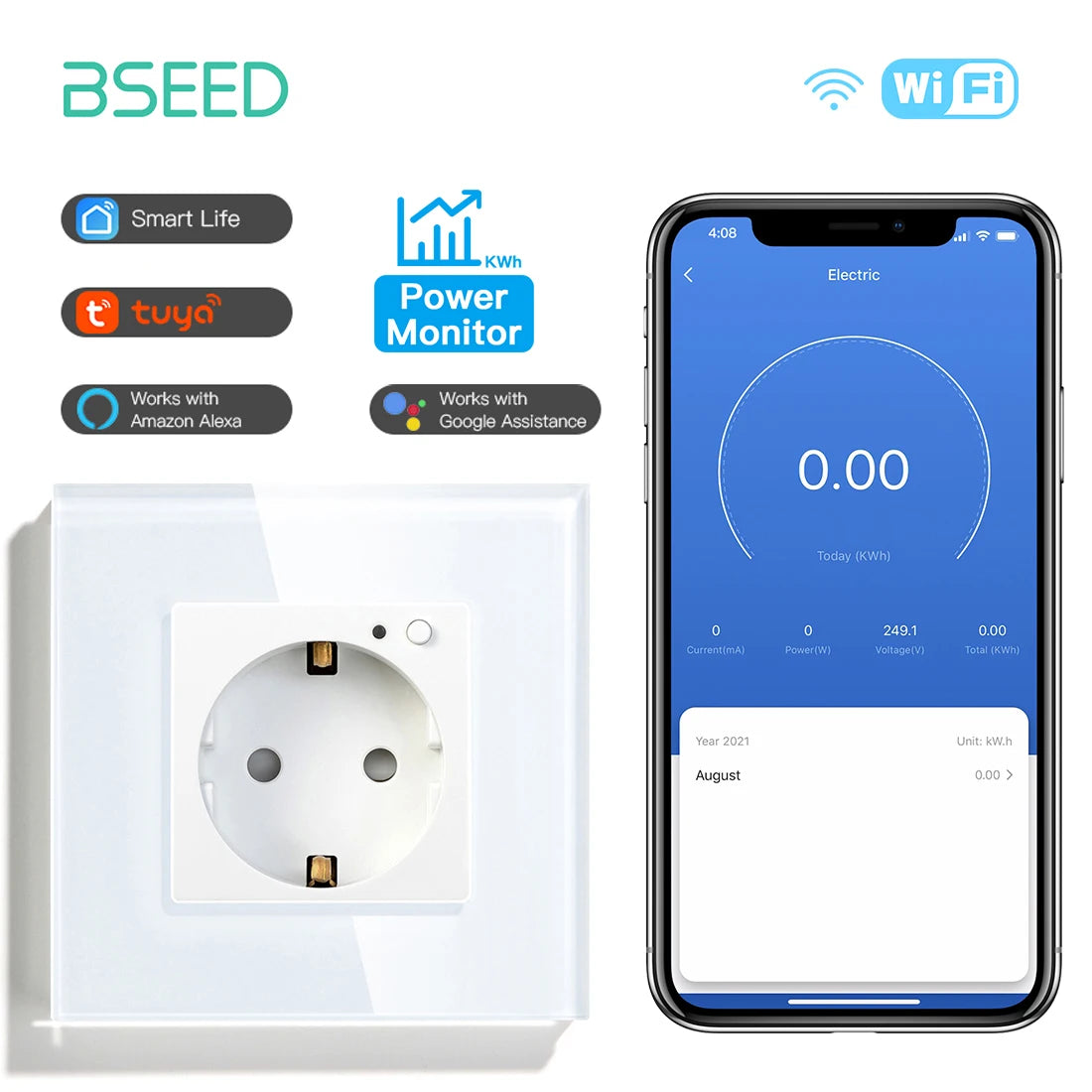 BSEED Wall Socket Wifi EU Standard