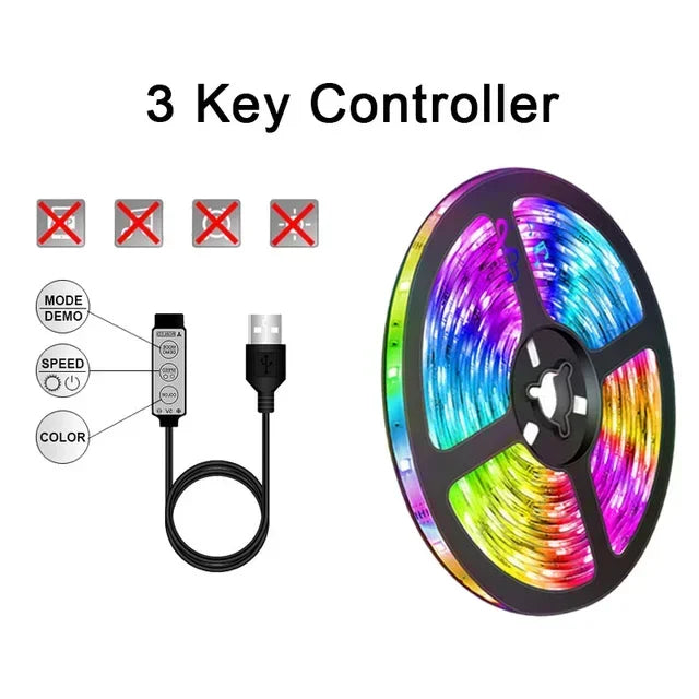 USB LED Strip Lights APP Control Color Changing