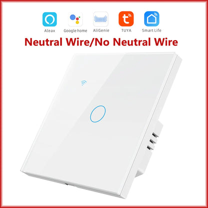 Neutral Wire/No Neutral Wire Smart Switch 1/2/3/4 Gang