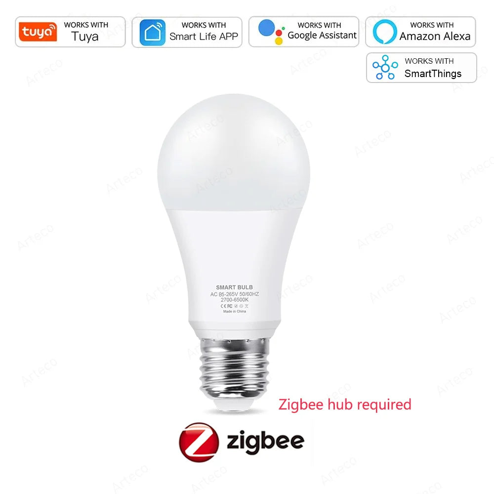 Tuya E27 Zigbee LED Bulbs WiFi Smart LED